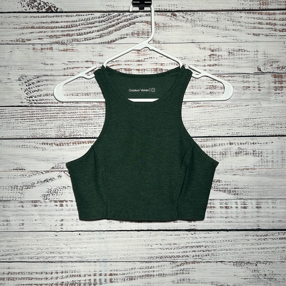 Outdoor Voices Athena Crop Top Hunter
Green Spacedye Longline small - Picture 6 of 16